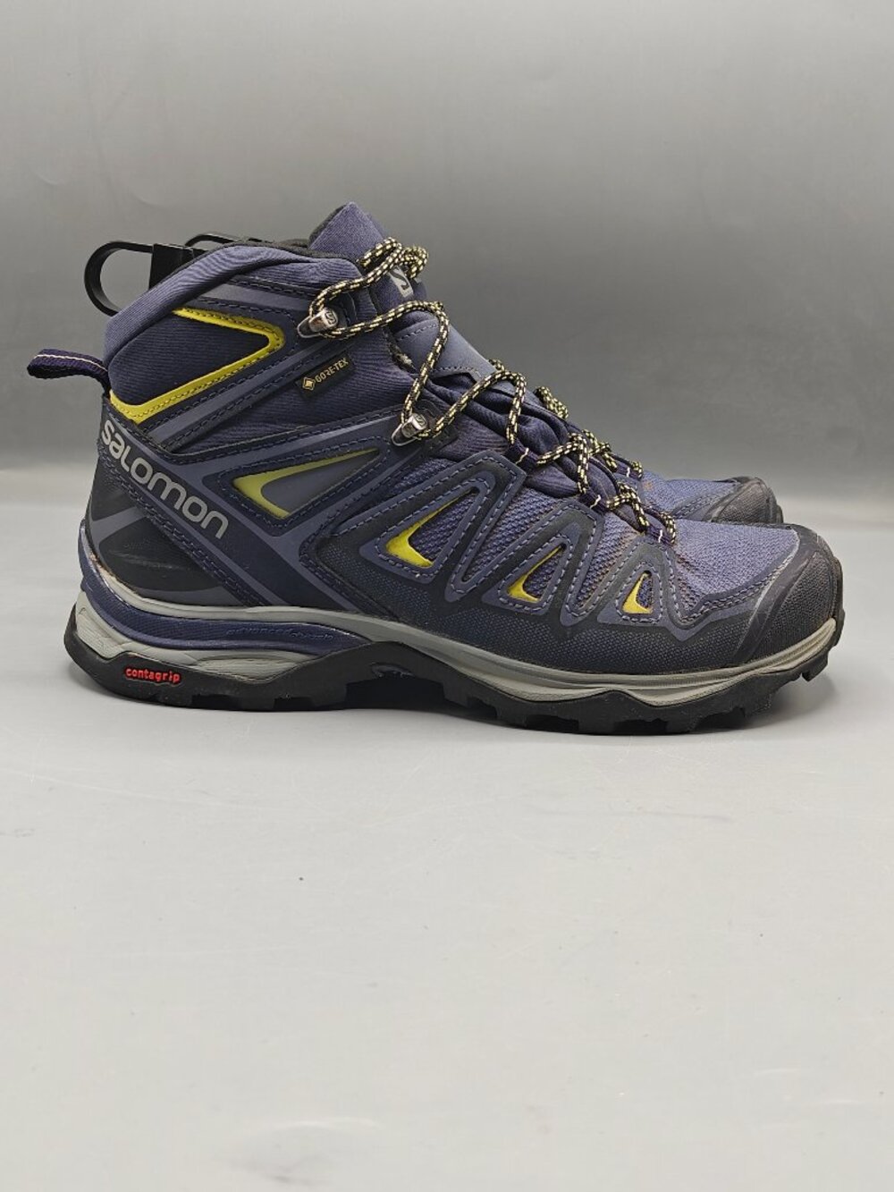Salomon X Ultra 3 Mid GTX Boots Women’s 8 Blue / Lime Waterproof Hike Snow - Picture 1 of 12